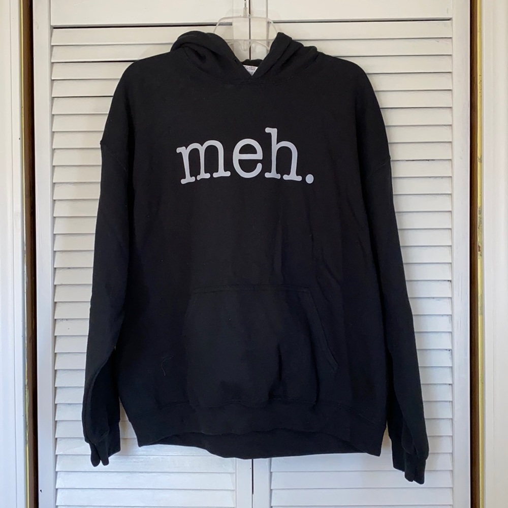 black Meh. hoodie